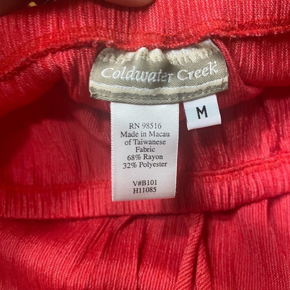 Coldwater Creek Women’s M Vibrant Salmon Coral straight Skirt - Picture 3 of 7